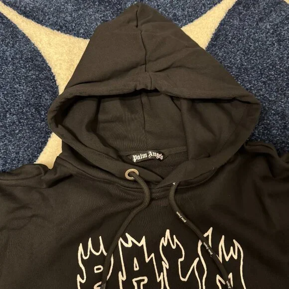 Palm Angels Skull Island Black Hoodie Mens Large - Picture 2 of 4